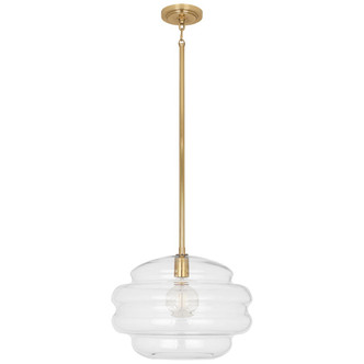 Robert Abbey - CL65 - One Light Pendant - Horizon - Modern Brass w/ Clear Glass