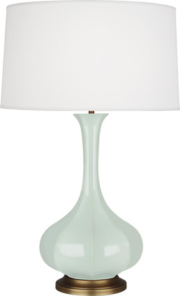 Robert Abbey - CL994 - One Light Table Lamp - Pike - Celadon Glazed Ceramic w/Aged Brass