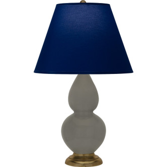 Robert Abbey - CR10N - One Light Accent Lamp - Small Double Gourd - Ash Glazed Ceramic w/Antique Natural Brass