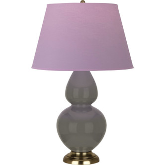 Robert Abbey - CR20L - One Light Table Lamp - Double Gourd - Ash Glazed Ceramic w/Antique Natural Brass