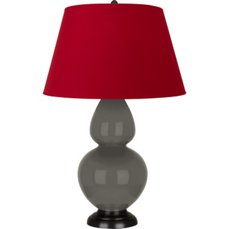 Robert Abbey - CR21R - One Light Table Lamp - Double Gourd - Ash Glazed Ceramic w/Deep Patina Bronze