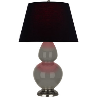 Robert Abbey - CR22K - One Light Table Lamp - Double Gourd - Ash Glazed Ceramic w/Antique Silver