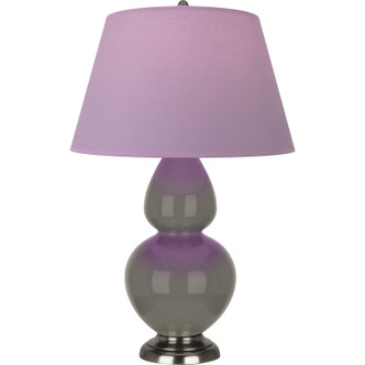 Robert Abbey - CR22L - One Light Table Lamp - Double Gourd - Ash Glazed Ceramic w/Antique Silver