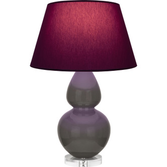 Robert Abbey - CR23P - One Light Table Lamp - Double Gourd - Ash Glazed Ceramic w/Lucite