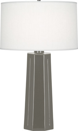 Robert Abbey - CR960 - One Light Table Lamp - Mason - Ash Glazed Ceramic