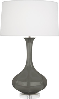 Robert Abbey - CR996 - One Light Table Lamp - Pike - Ash Glazed Ceramic w/Lucite