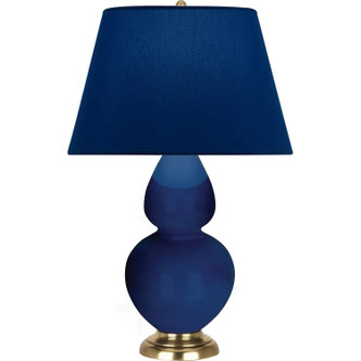 Robert Abbey - CT20N - One Light Table Lamp - Double Gourd - Cobalt Glazed Ceramic w/Antique Natural Brass