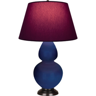 Robert Abbey - CT21P - One Light Table Lamp - Double Gourd - Cobalt Glazed Ceramic w/Deep Patina Bronze