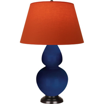 Robert Abbey - CT21T - One Light Table Lamp - Double Gourd - Cobalt Glazed Ceramic w/Deep Patina Bronze