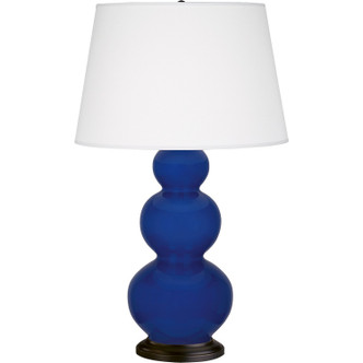 Robert Abbey - CT41X - One Light Table Lamp - Triple Gourd - Cobalt Glazed Ceramic w/Deep Patina Bronze