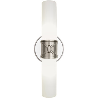 Robert Abbey - D1979 - Two Light Wall Sconce - Chase - Dark Antique Nickel w/Polished Cased White
