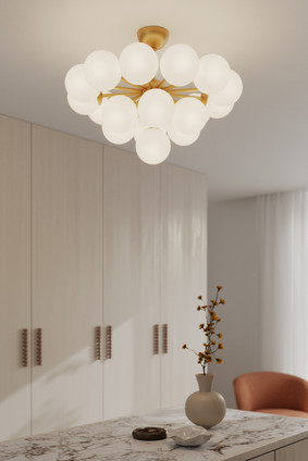 Lunara 19 Light Convertible Chandelier/Semi-Flush Mount (12079-732)