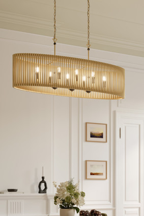Aven Eight Light Linear Chandelier (16027-877)