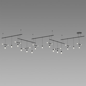 Sonneman - S1K36K-JR180612-SC02 - Seven Light Pendant - Suspenders - Satin Black