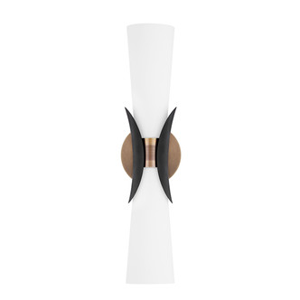 Troy Lighting - B2102-PBR/SBK - Two Light Wall Sconce - Muncie - Patina Brass