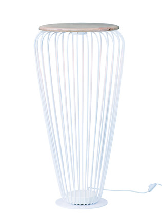 ET2 - E20576-WTNW - LED Floor Lamp - Cage - White / Navaho White