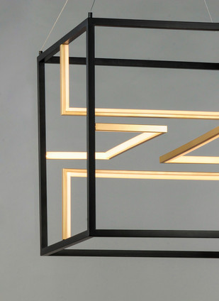 Chamber LED Pendant (E21224-BKGLD)