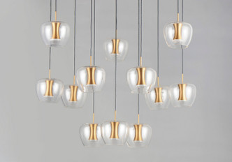 Newton LED Pendant (E24167-18BKGLD)