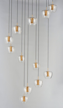 Newton LED Pendant (E24169-18BKGLD)