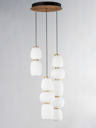 ET2 - E25069-92BKGLD - LED Pendant - Soji - Black / Gold