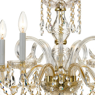 Traditional Crystal Five Light Chandelier (1005-PB-CL-S)