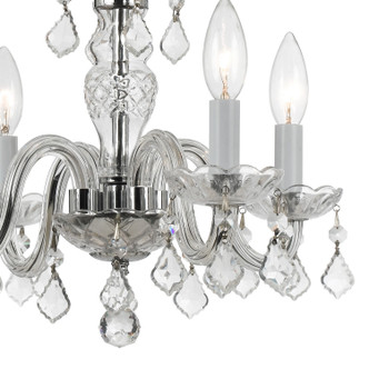 Traditional Crystal Four Light Mini Chandelier (1064-CH-CL-SAQ)