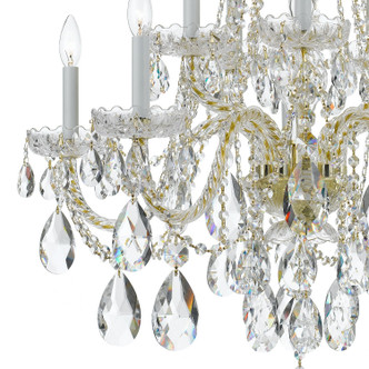 Traditional Crystal Ten Light Chandelier (1110-PB-CL-SAQ)