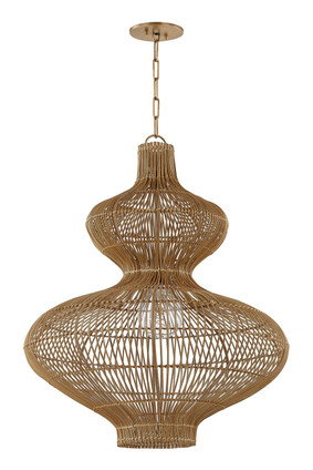 Troy Lighting - F3828-PBR - One Light Pendant - Irvine - Patina Brass