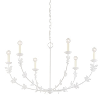 Troy Lighting - F4440-GSW - Six Light Chandelier - Florian - Gesso White