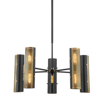 Troy Lighting - F5630-PBR/SBK - Ten Light Chandelier - Mikka - Patina Brass