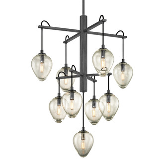 Troy Lighting - F6207-GRA/BCR - Nine Light Chandelier - Brixton - Graphite