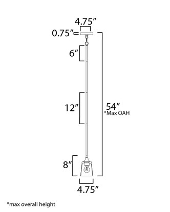 Hudson One Light Pendant (92880CLBK)