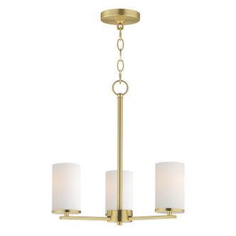 Maxim - 10287SWSBR - Three Light Chandelier - Lateral - Satin Brass