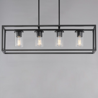 Lateral Four Light Linear Pendant (10288CLBK)