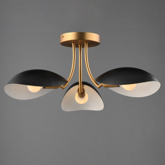 Maris Three Light Semi Flush Mount (10823BKNAB)