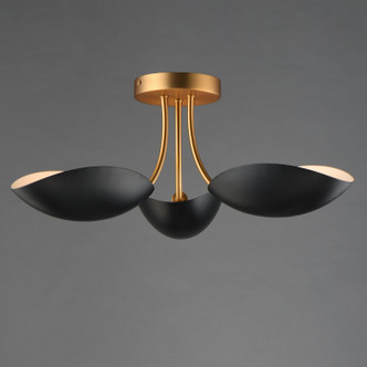 Maris Three Light Semi Flush Mount (10823BKNAB)