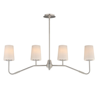 Maxim - 12697WTSN - Four Light Linear Chandelier - Durham - Satin Nickel