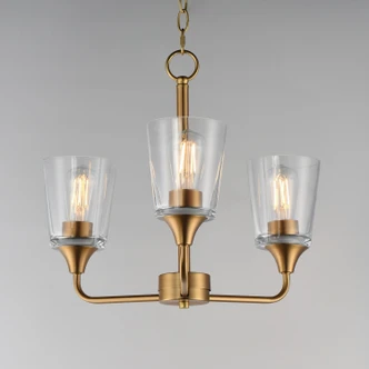 Hudson Three Light Chandelier (12873CLNAB)