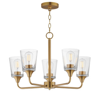 Maxim - 12875CLNAB - Five Light Chandelier - Hudson - Natural Aged Brass