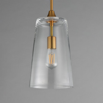 Hudson One Light Pendant (12886CLNAB)