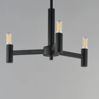 Emana Three Light Chandelier (21363BK)
