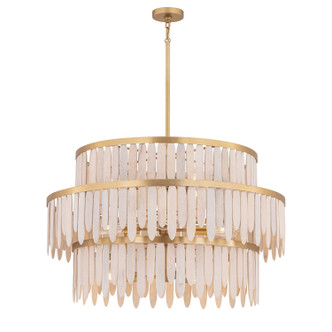 Maxim - 22514WWTNAB - Ten Light Chandelier - Marimba - Natural Aged Brass
