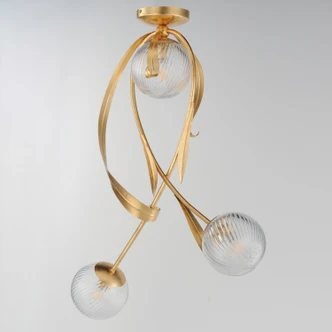 Firenze Three Light Flush Mount (28714CRGL)
