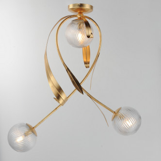 Firenze Three Light Flush Mount (28714CRGL)