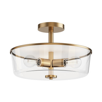 Maxim - 5695CLNAB - Three Light Semi Flush/Pendant Convertible - Fuller - Natural Aged Brass