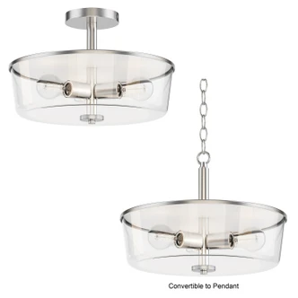 Fuller Three Light Semi Flush/Pendant Convertible (5695CLSN)