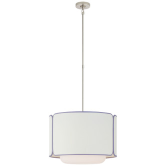 manufacturer_finish:Polished Nickel and Soft White Glass|manufacturer_glass:Linen with Lilac Trim