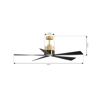 Oovin 54" Ceiling Fan (F766L-HBR/CL)