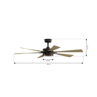Brenix 60" Ceiling Fan (F773L-DB/WTO)