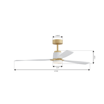 Foxden 53" Ceiling Fan (F778L-LBR/WHF)